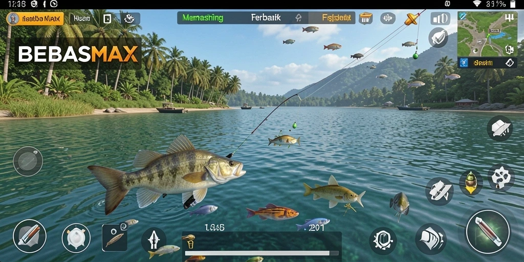 Tangkapan ikan besar dalam gameplay BEBASMAX yang menarik.