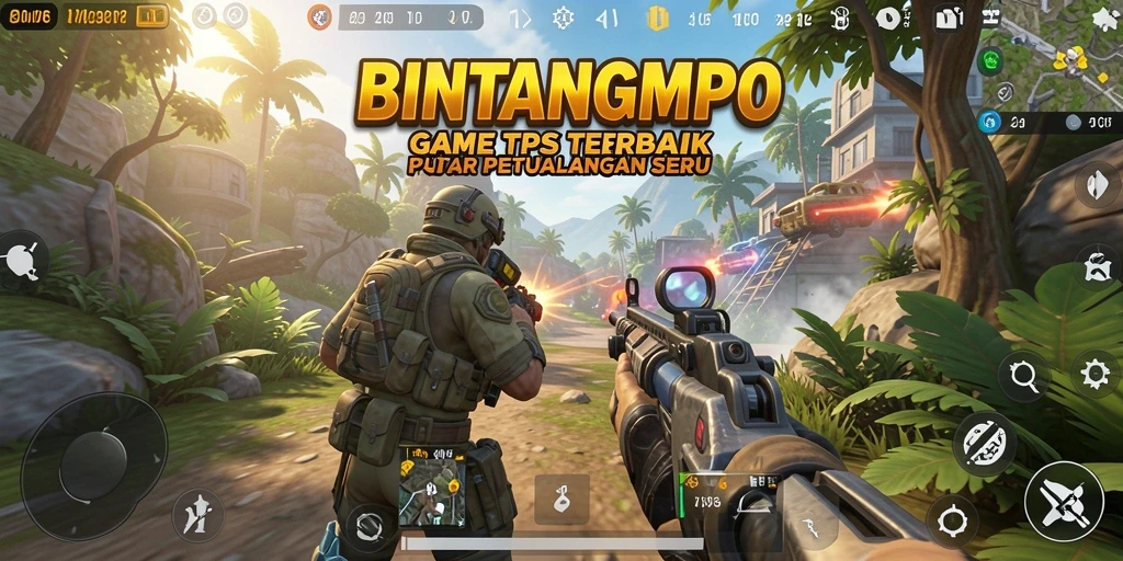 Tampilan gameplay TPS BINTANGMPO yang penuh aksi dan petualangan.