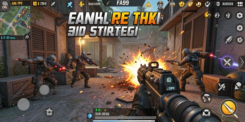 Tampilan utama gameplay FA99 dengan pertempuran intens.