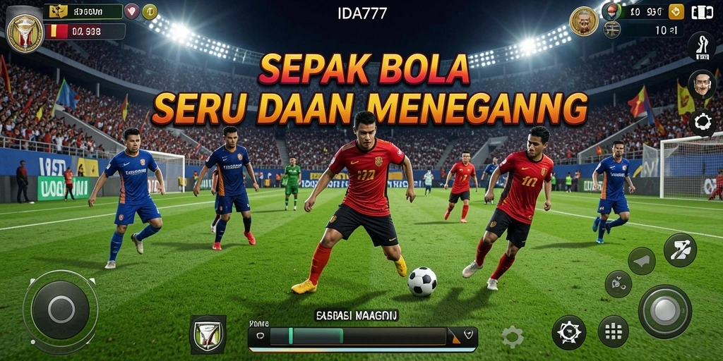 Tampilan dinamis permainan sepak bola di IDA777 yang mengesankan.