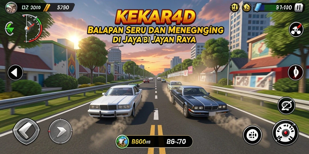 Tampilan seru dari gameplay balapan di KEKAR4D.