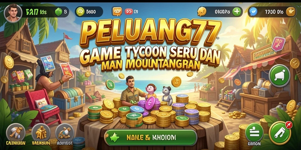Screenshot gameplay PELUANG77 menampilkan strategi bisnis yang menarik.