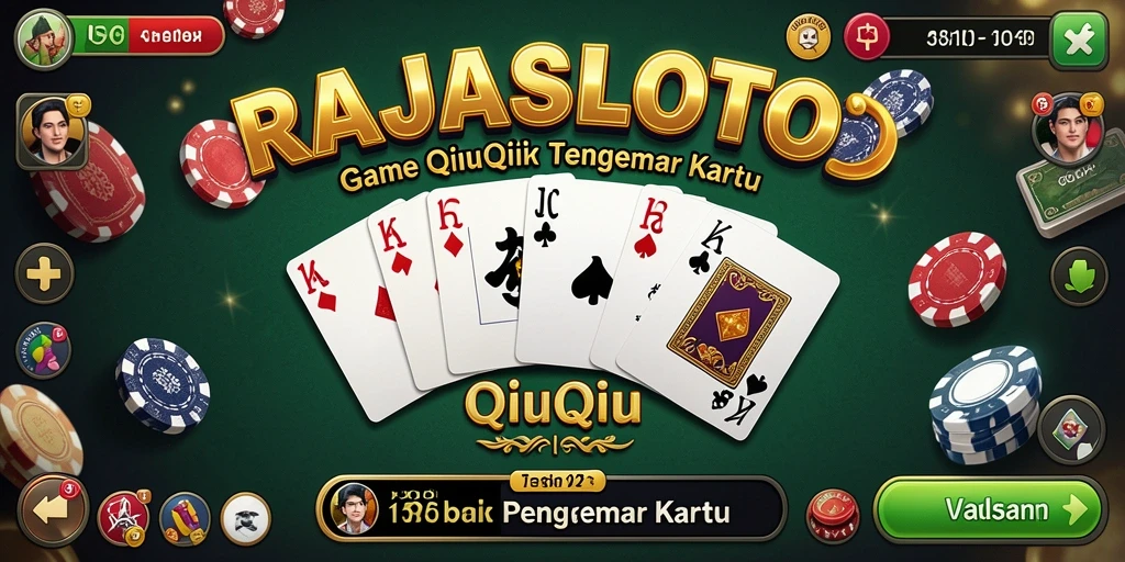 Screenshot gameplay RAJASLOTO menampilkan ketegangan permainan QiuQiu.